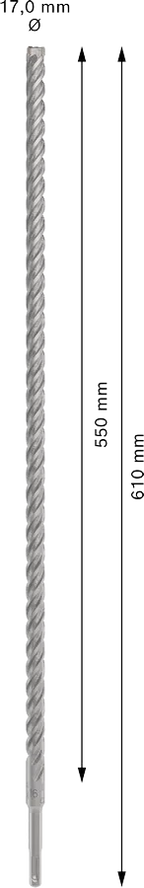 PRO SDS plus-5X Hamerboor, 16 x 550 x 610 mm
