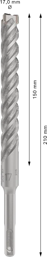 PRO SDS plus-5X Hamerboor, 17 x 150 x 210 mm