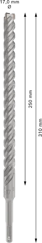 PRO SDS plus-5X Hamerboor, 17 x 250 x 310 mm