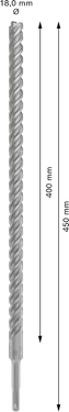 Betonboor SDS plus-5X - 18 mm x 400 mm x 450 mm