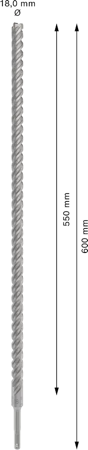 PRO SDS plus-5X Hamerboor, 18 x 550 x 600 mm