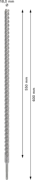 PRO SDS plus-5X Hamerboor, 18 x 550 x 600 mm