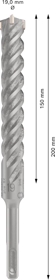 PRO SDS plus-5X Hamerboor, 19 x 150 x 200 mm
