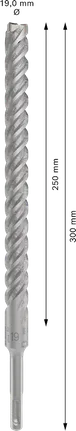 PRO SDS plus-5X Hamerboor, 19 x 250 x 300 mm