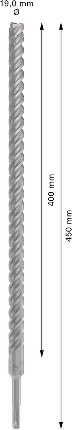 PRO SDS plus-5X Hamerboor, 19 x 400 x 450 mm