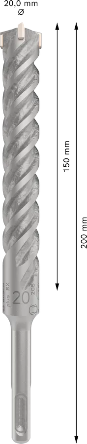 PRO SDS plus-5X Hamerboor, 20 x 150 x 200 mm