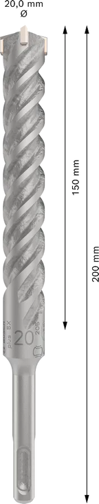 PRO SDS plus-5X Hamerboor, 20 x 150 x 200 mm