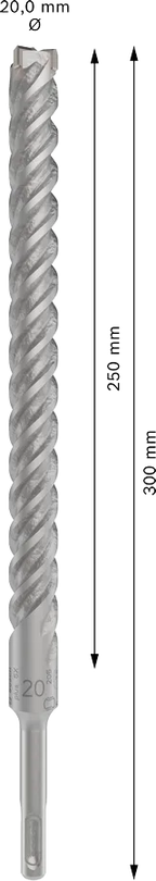 PRO SDS plus-5X Hamerboor, 20 x 250 x 300 mm