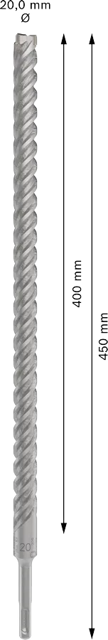 PRO SDS plus-5X Hamerboor, 20 x 400 x 450 mm