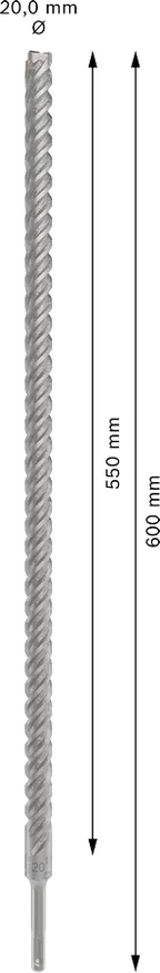 PRO SDS plus-5X Hamerboor, 20 x 550 x 600 mm
