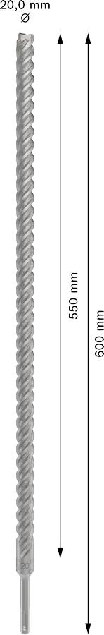 PRO SDS plus-5X Hamerboor, 20 x 550 x 600 mm