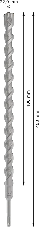 PRO SDS plus-5X Hamerboor, 22 x 400 x 450 mm
