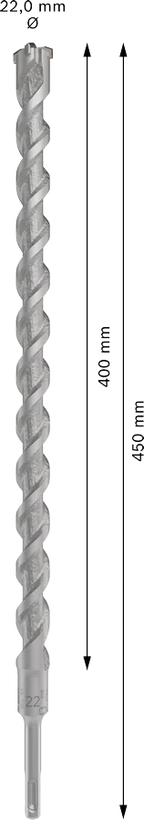 PRO SDS plus-5X Hamerboor, 22 x 400 x 450 mm