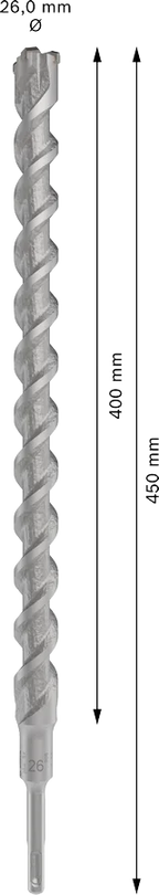 PRO SDS plus-5X Hamerboor, 26 x 400 x 450 mm
