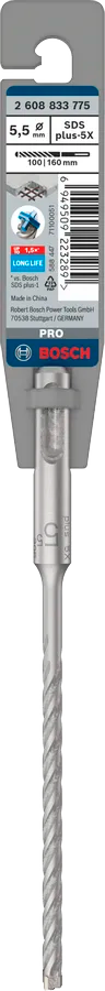 PRO SDS plus-5X Hamerboor, 5,5 x 100 x 160 mm