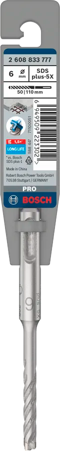 PRO SDS plus-5X Hamerboor, 6 x 50 x 110 mm