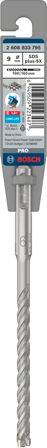 PRO SDS plus-5X Hamerboor, 9 x 100 x 160 mm