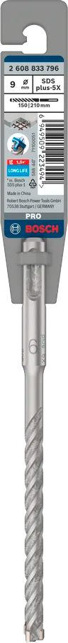 PRO SDS plus-5X Hamerboor, 9 x 150 x 210 mm