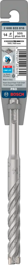 PRO SDS plus-5X Hamerboor, 14 x 100 x 160 mm