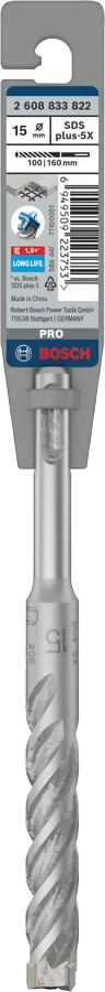 PRO SDS plus-5X Hamerboor, 15 x 100 x 160 mm
