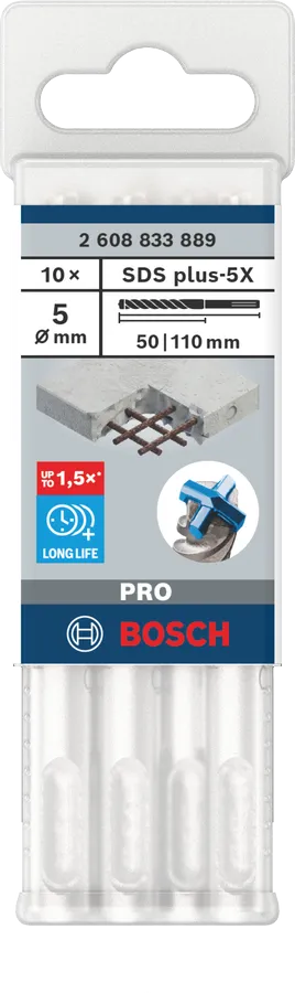PRO SDS plus-5X Hamerboor, 5 x 50 x 110 mm, 10-delig