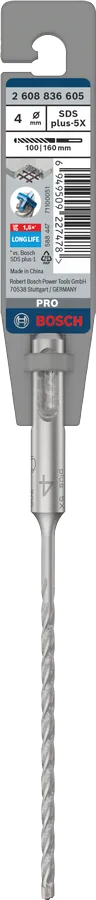 PRO SDS plus-5X Hamerboor, 4 x 100 x 160 mm