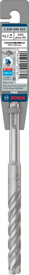 PRO SDS plus-5X Hamerboor, 12,7 x 100 x 160 mm