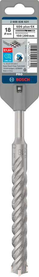 PRO SDS plus-5X Hamerboor, 18 x 150 x 200 mm
