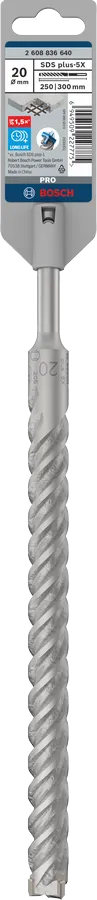 PRO SDS plus-5X Hamerboor, 20 x 250 x 300 mm