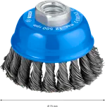 PRO Metal Heavy Komborstel, 75 x 0,5 mm, schroefdraad