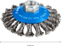 Bosch PRO Metal Heavy Schuine Borstel 100×0,5 mm