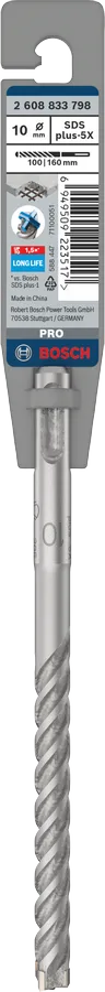 PRO SDS plus-5X Hamerboor, 10 x 100 x 160 mm