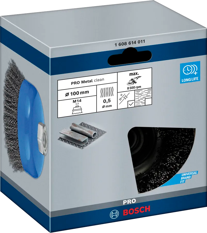 Bosch PRO Metal clean komborstel 100×0,5 mm
