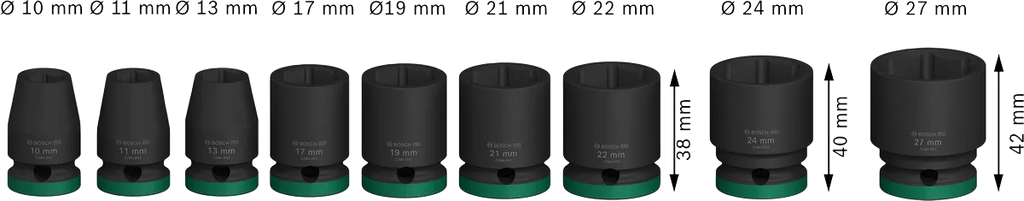 Dopsleutelset 1/4" – 6–14 mm – 9-delig