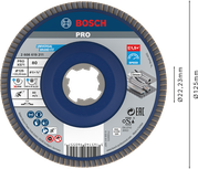 Bosch PRO X571 lamellenschijf 125 mm G80 X-Lock