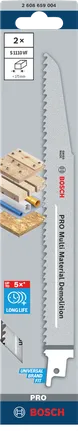 Bosch PRO Multi Material Demolition S1110VF Zaagblad, 225 x 22 x 1,6 mm, 2-delig