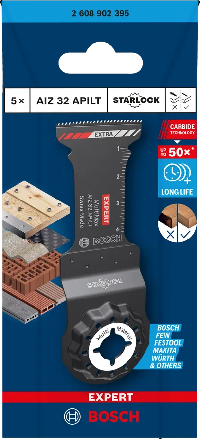 Bosch EXPERT MultiMax AIZ 32 APILT Multitool Zaagblad 32 x 45 mm – 5 stuks