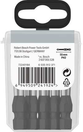 PRO Phillips slagschroefbit PH2, 55 mm