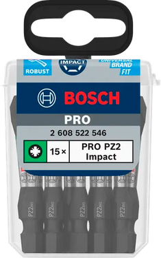 Bit PZ2 - 55 mm - 15st