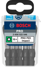 Bosch PRO PZ2 Impact Bit – 55 mm (15-delig)