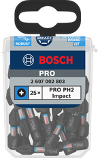 Bosch PRO Phillips Slagschroefbit PH2, 25 mm (25-delig)