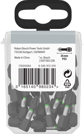 Bosch PRO Pozidriv Impact Bit PZ2 – 25 mm (25-delig)