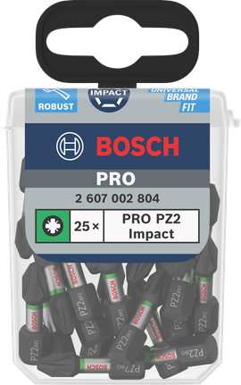Bosch PRO Pozidriv Impact Bit PZ2 – 25 mm (25-delig)