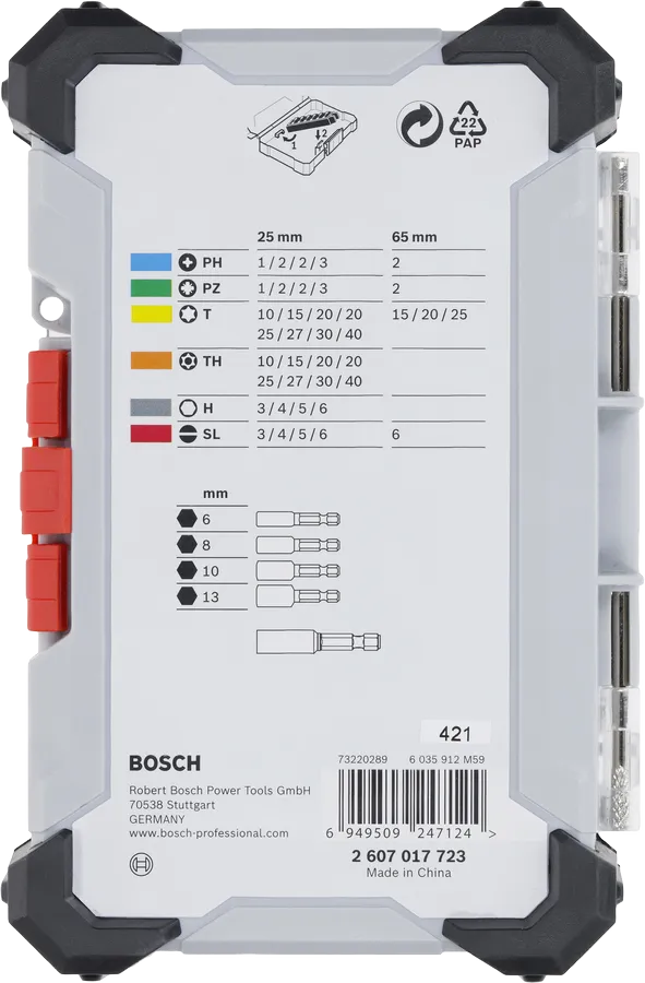 Bosch Extra Hard Schroefbitset, 43-delig