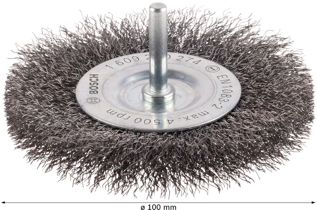 PRO Metal Clean Schijfborstel Rechte Schacht 100 x 0,2 mm