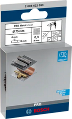 PRO Metal Clean Schijfborstel Rechte Schacht 75 x 0,3 mm