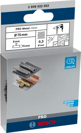 PRO Metal Clean Schijfborstel Rechte Schacht 75 x 0,3 mm