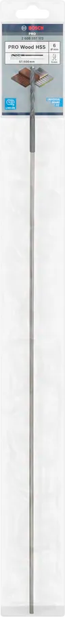PRO Wood HSS Installatieboor 6 x 57 x 600 mm