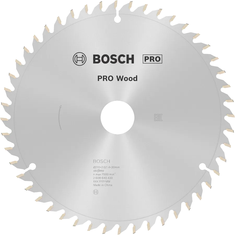Bosch PRO Wood cirkelzaagblad, 210 x 2 x 30 mm