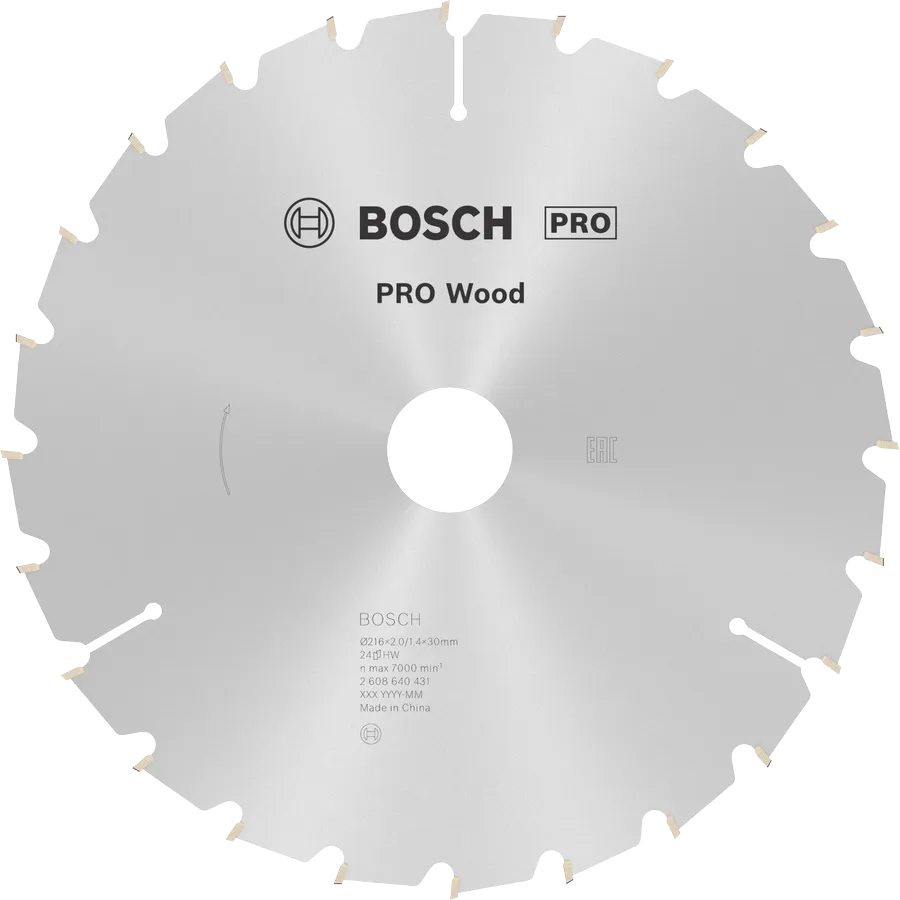 Bosch PRO Wood cirkelzaagblad 216 x 2 x 30 mm, T24